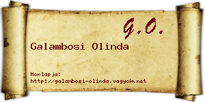 Galambosi Olinda névjegykártya